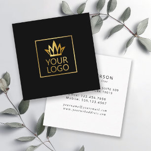 Tarjeta De Visita Cuadrada Su logotipo en cualquier fondo de color