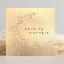 Su logotipo Faux Gold Relieve metalizado amarillo 