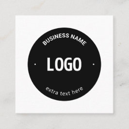 Tarjeta De Visita Cuadrada Su logotipo, imagen o diseño y texto editable
