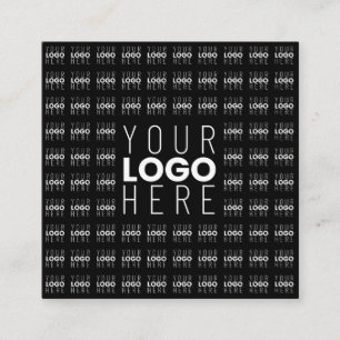 Tarjeta De Visita Cuadrada Su logotipo o imagen con patrón de mosaico, logoti