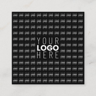 Tarjeta De Visita Cuadrada Su logotipo o imagen con patrón de mosaico, logoti