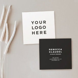 Tarjeta De Visita Cuadrada Su logotipo profesional simple Minimalista