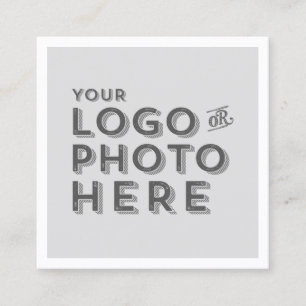 Tarjeta De Visita Cuadrada Su profesional blanco limpio simple del logotipo o