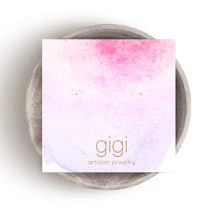 Tarjeta De Visita Cuadrada Sujetador de pantalla de anclaje de agua de lavand