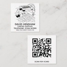 Tarjeta De Visita Cuadrada Suministros de estampado y turf