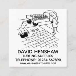 Tarjeta De Visita Cuadrada Suministros de estampado y turf