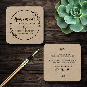 Tarjeta De Visita Cuadrada Suministros para pequeñas empresas de personalizad