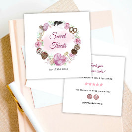 Tarjeta De Visita Cuadrada Sweet Bakery Gracias