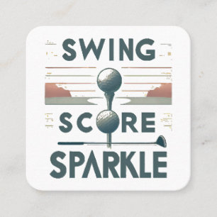 Tarjeta De Visita Cuadrada Swing, Score, Sparkle