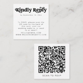 Tarjeta De Visita Cuadrada Tarjeta cuadrada CHARLI Retro Groovy 70 con código