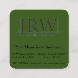 Tarjeta De Visita Cuadrada Tarjeta de código QR cuadrada