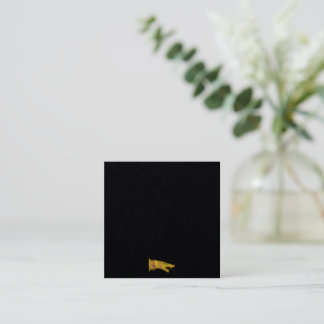 Tarjeta De Visita Cuadrada Tarjeta de negocios cuadrada negra con Cabeza de L