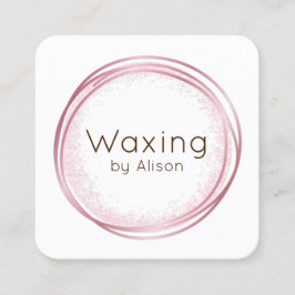 Tarjeta De Visita Cuadrada Tarjeta de negocios cuadrada rosa rosa para el est