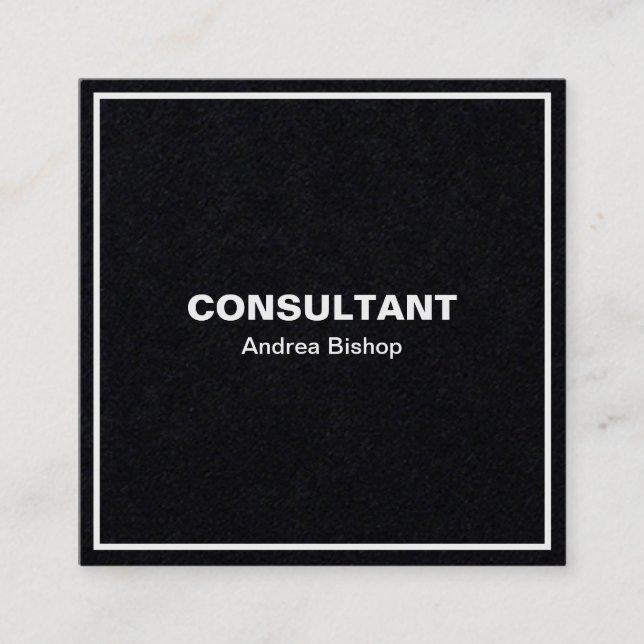 Tarjeta De Visita Cuadrada Tarjeta de presentación cuadrada clásica de marco  (Anverso)