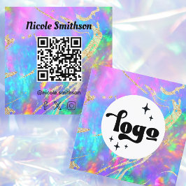 Tarjeta De Visita Cuadrada tarjeta de presentación cuadrada con código qr de 