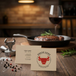 Tarjeta De Visita Cuadrada Tarjeta de presentación cuadrada de catering Kraft