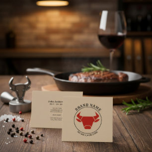 Tarjeta De Visita Cuadrada Tarjeta de presentación cuadrada de catering Kraft