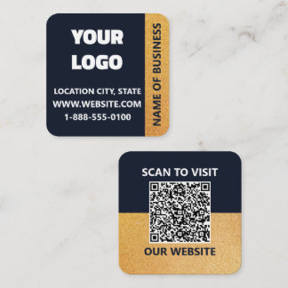Tarjeta De Visita Cuadrada Tarjeta de presentación cuadrada de código QR Exec