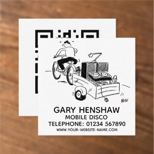 Tarjeta De Visita Cuadrada Tarjeta de presentación cuadrada de DJ de discotec