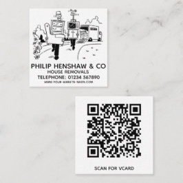 Tarjeta De Visita Cuadrada Tarjeta de presentación cuadrada de eliminación de