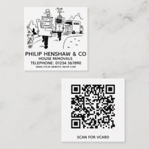 Tarjeta De Visita Cuadrada Tarjeta de presentación cuadrada de eliminación de