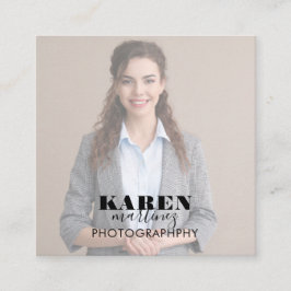 Tarjeta De Visita Cuadrada Tarjeta de presentación cuadrada de foto