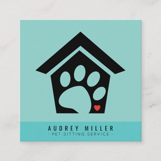 Tarjeta De Visita Cuadrada Tarjeta de presentación cuadrada de Mascota de ser (Anverso)