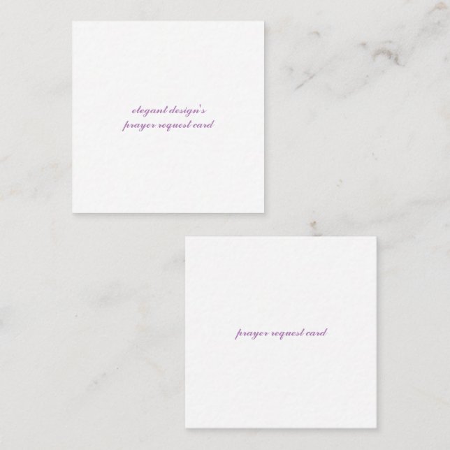 Tarjeta De Visita Cuadrada tarjeta de presentación cuadrada estándar mate de  (Anverso / Reverso)