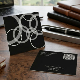 Tarjeta De Visita Cuadrada Tarjeta de presentación cuadrada moderna con círcu