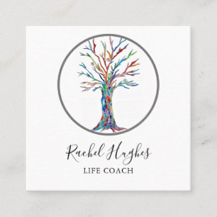 Tarjeta De Visita Cuadrada Tarjeta de presentación cuadrada para entrenador 