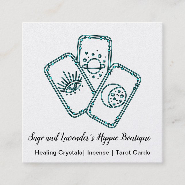 Tarjeta De Visita Cuadrada Tarot Cards (Anverso)