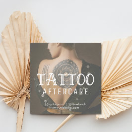 Tarjeta De Visita Cuadrada Tattoo Professional Photo Aftercare Instructions