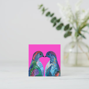 Tarjeta De Visita Cuadrada "Te amo para siempre" - El gentil abrazo del amor