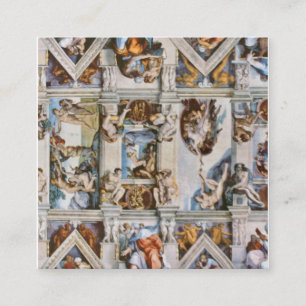 Tarjeta De Visita Cuadrada Techo de la Capilla Sixtina Michelangelo