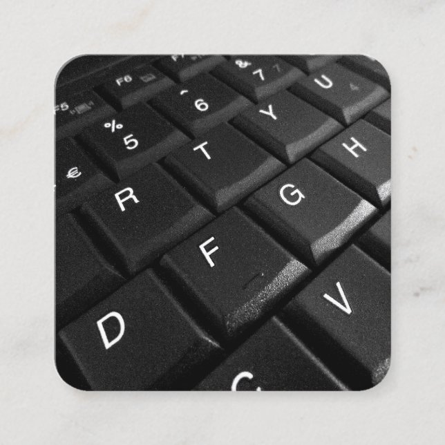 Tarjeta De Visita Cuadrada Teclado portátil (Anverso)