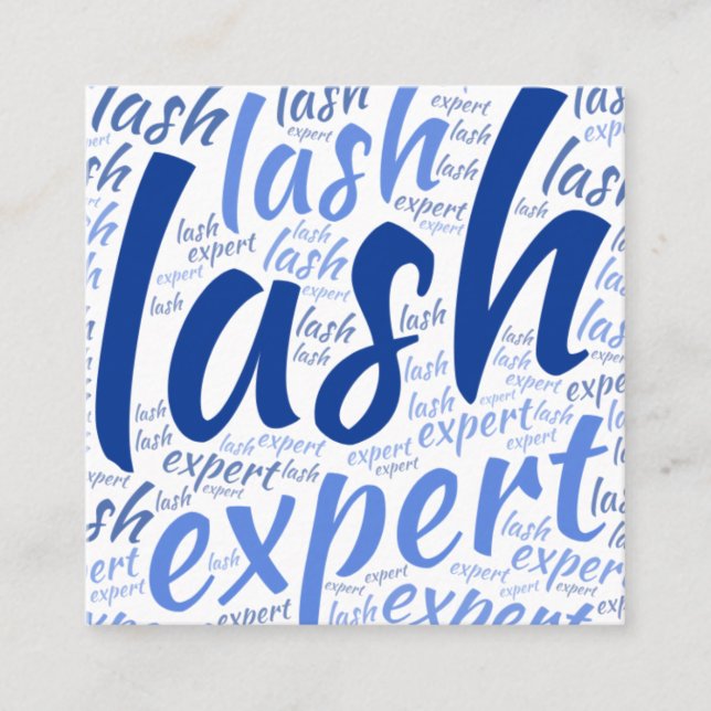 Tarjeta De Visita Cuadrada Técnico de Eyelash (Anverso)