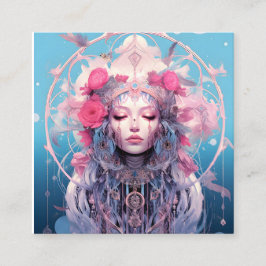 Tarjeta De Visita Cuadrada Tejedor de sueños celestes