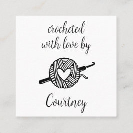 Tarjeta De Visita Cuadrada Tejido con Amor