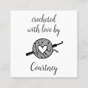 Tarjeta De Visita Cuadrada Tejido con Amor