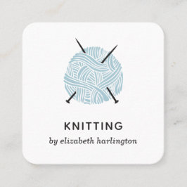 Tarjeta De Visita Cuadrada Tejido hecho a mano. Suministros de utensilios par