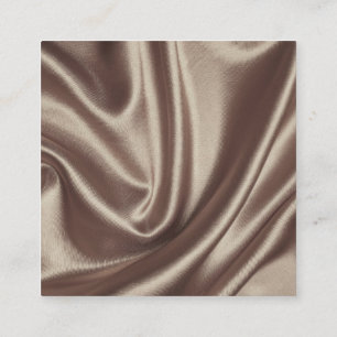 Tarjeta De Visita Cuadrada Tela de seda marrón claro