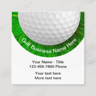 Tarjeta De Visita Cuadrada Tema de Golf Genial