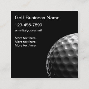 Tarjeta De Visita Cuadrada Tema de golf profesional de Guay