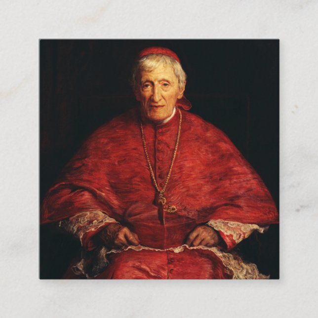 Tarjeta De Visita Cuadrada Teólogo inglés de Saint John Henry Newman (Anverso)