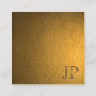 Tarjeta De Visita Cuadrada Texto con problemas Monograma Kraft Papel aspecto 