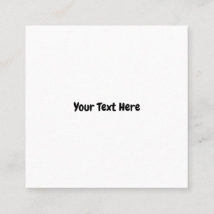 Tarjeta De Visita Cuadrada Texto personalizado