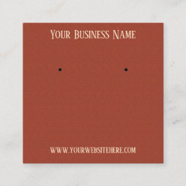 Tarjeta De Visita Cuadrada Textura Áspera de Terracota
