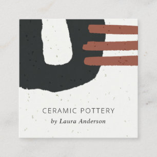 TARJETA DE VISITA CUADRADA TEXTURA CERAMICA ABSTRACTA ESPECIFICADA MODA DE PO