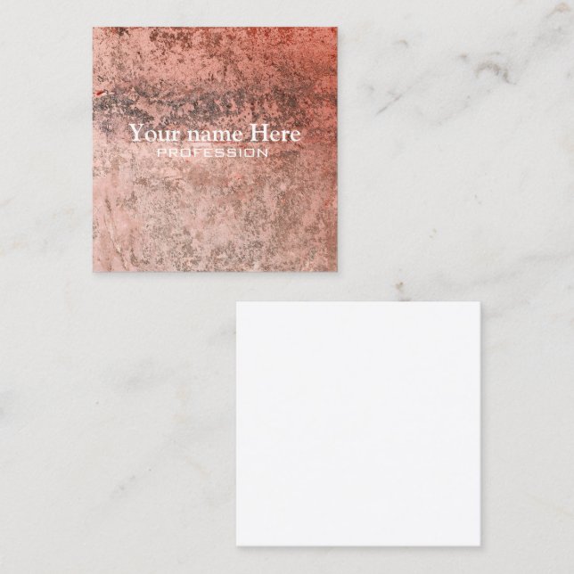 Tarjeta De Visita Cuadrada Textura de hormigón grueso (Anverso / Reverso)