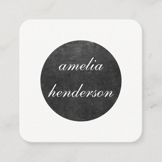 Tarjeta De Visita Cuadrada textura de moda gris geométrica (Anverso)